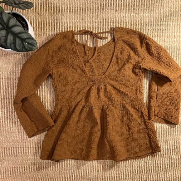 Yellow backless Madewell top - Picture 6 of 6